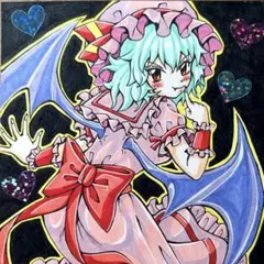 自作手描きイラスト　東方project レミリア・スカーレット　ファンアート