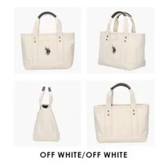 U.S.POLO.ASSN 白　キャンバス　トートバッグ