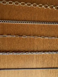 ゴールド・シルバー チェーンネックレス5本セット