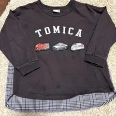 TOMICA 車刺繍 長袖カットソー 100cm