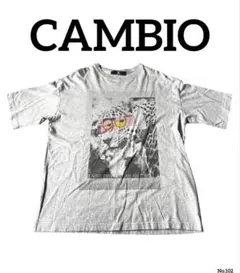 CAMBIO カンビオ ヒョウ柄 ピンクパンサー グラフィック Tシャツ グレーのサムネイル