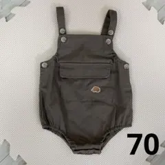 ハリネズミ 刺繍 サロペット ロンパース