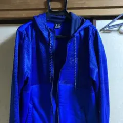 UNDER ARMOUR フルジップフーディ LG 青