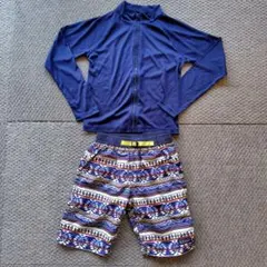 ラッシュガード紺色 140 ＆ 水着 130 セット 男の子