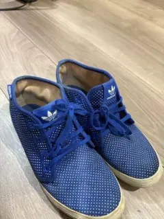 adidas スニーカー ドット柄 ブルー 24.5cm
