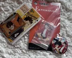 ハイキュー 西谷一番くじアクスタ ビスケット缶バ ねむらせ隊 日向 ＋烏野グッツ