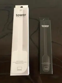 Yamazaki Tower シリコーン調理スプーン・スパチュラ 2点セットのサムネイル