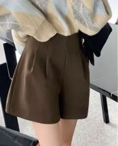 grl タックショートパンツ　at1698 ブラウン　Mサイズ