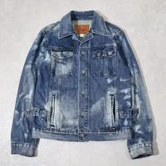 00s オールドギャップ GAP マルチポケット ブリーチ デニムジャケット M