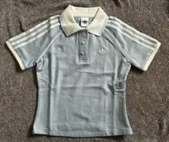 adidas W TWEED POLO SH クリスタルスカイのサムネイル