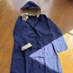 ネイビー フード付き レインコート