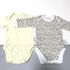 美品⭐︎UNIQLOロンパース肌着２枚セット