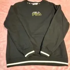 FILA ブラック スウェット トレーナー