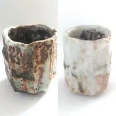 【お得なペア販売】#018 #019 美濃焼作家一点物　ぐいのみ　お猪口