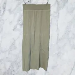12980 新品 ローリーズファーム シャリ味ニットスカート M グリーン