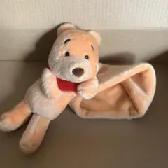くまのぬいぐるみ　プーさん　 オレンジ色 フリースマフラーのサムネイル
