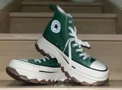 CONVERSE ALLSTAR 厚底 ハイカットスニーカー 26.5 グリーン