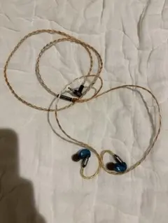 Shure SE215 有線イヤホン 青　リケーブル