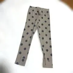 【美品】ZARA ドット柄ベージュレギンス110cm 4-5歳
