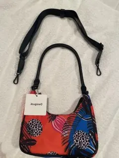 Desigual フラワーパターン（オレンジカラー） ハンドバッグ