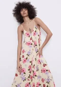 新品☆ZARA ザラ 花柄ロングワンピース