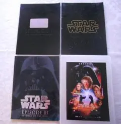 スターウォーズエピソードⅠ＆Ⅱ＆Ⅲ　映画パンフレット　美品　チラシとケース付き