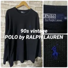 ビンテージ　90s ラルフローレン　メンズXL 長袖Tシャツ　サーマル　ロゴ