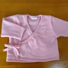 【Bebe】ピンク ラップスタイル カーディガン(毛100%) 70cm