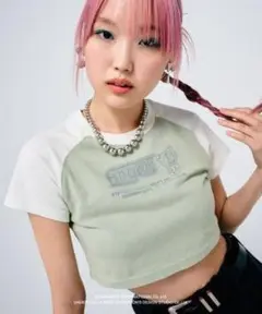 【値下げ中】ページボーイ　エンジェルブルー　コンパクトラグランT
