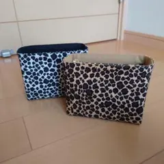 2点セット ハンドメイド ミニバッグインバッグ ポーチ