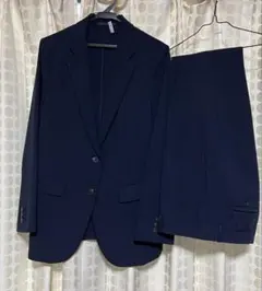 ユニクロ　ネイビー ビジネススーツ パンツセット　Lサイズ