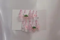 【現品】 ネイルチップ 量産型 いちご おんぷ いちごミルク 平成女児 魔法少女