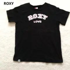 ROXY 半袖 Tシャツ 黒 ロゴ刺繍 カジュアル L 星柄 アイコニックのサムネイル