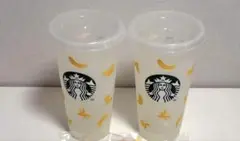 スタバ　カラーチェンジングリユーザブルコールドカップ　バナナ ベアリスタなし