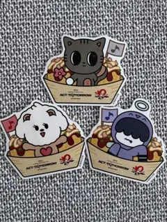 TXT わなかコラボステッカー3枚セット バムグッ ダゴニャン フムニャリン