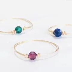 華奢 天然 リング ３点セット