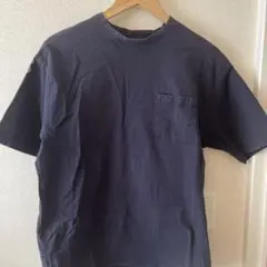 BEAMS ウーブン ポケット Tシャツ　ネイビー