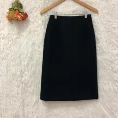 ★美品★テチチテラス ミディ丈 タイトスカート 【S】 ウエストゴム 裏地付 紺