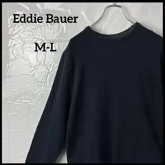 コットン100% 厚手ニット　Eddie Bauerエディーバウアー　ネイビー紺