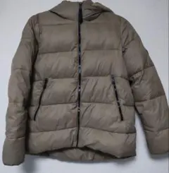 ZARA　フード付き　ダウンジャケット ベージュカーキ　Ｓサイズ