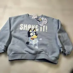 新品 水色　ブルーイ　120cm 裏起毛　トレーナー