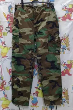 X*o様 94年★米軍放出US.ARMYウッドランドカモBDUパンツ/5050混のサムネイル