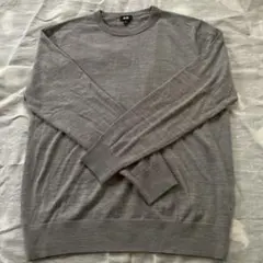 UNIQLO ウール100% クルーネックニット XL ブラウン