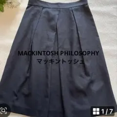 マッキントッシュPHILOSOPHY 膝丈スカートブラック36 新品未使用タグのサムネイル