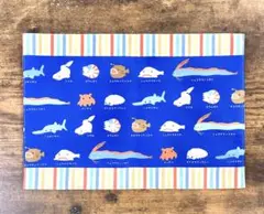 ＊深海魚柄＊ランチョンマット＊ブルー＊35×25
