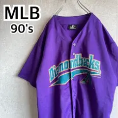 超レア 90s MLB ダイアモンドバックス ベースボールシャツ ビッグロゴのサムネイル