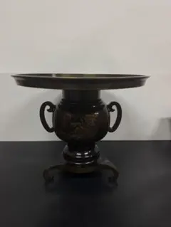 高岡銅器　薄端　花器　在銘　勝峰　華道　鳳凰　工芸品 Yahoo!オークション -「薄端 高岡」(銅製) (金属工芸)の落札相場