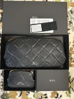 M.U.L. 本革 キルティング型押し財布2点セット