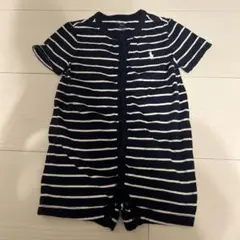(美品)ラルフローレン　ストライプロンパース