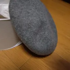 グレー ウール ベレー帽